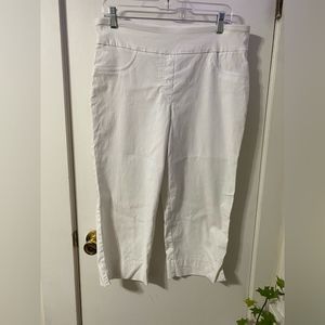 Ruby Rd Sz 12 White Stretch Jeggings cropped